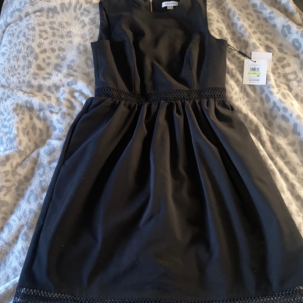 Black Calvin Klein little black dress